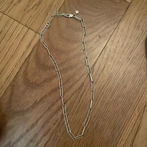 Madewell Silver Paper Clip Necklace